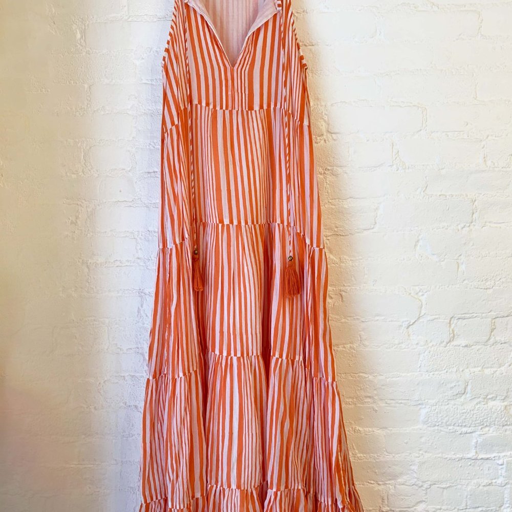 Oliphant Long Tiered Tassel Dress M